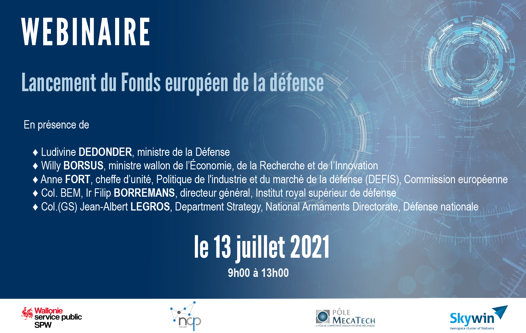 13 juillet - European Defense Fund - Webinaire